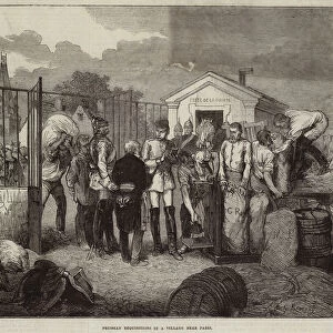 Prussian requisitions in a Village near Paris (engraving)