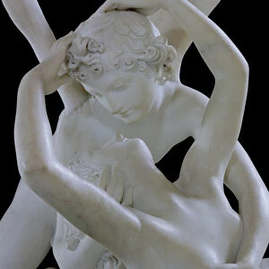 Psyche Revived by the Kiss of Cupid (marble) (detail of 123192)