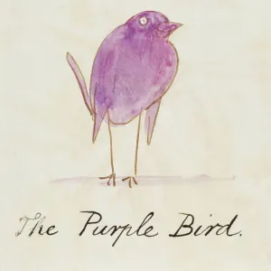 The Purple Bird, from Sixteen Drawings of Comic Birds (pen & ink w / c on paper)