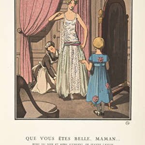 Que Vous etes Belle, Maman... from a Collection of Fashion Plates