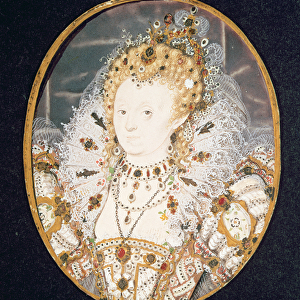 Queen Elizabeth I, c. 1595-1600 (w / c on vellum)