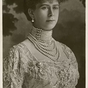 Queen Mary, consort of King George V (b / w photo)