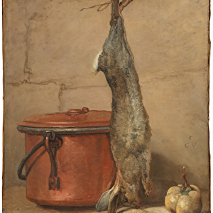 Rabbit and Copper Pot c. 1739-40 (oil on canvas)