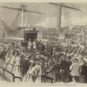 Reception of the Duke of Edinburgh at Geelong, Australia (engraving)