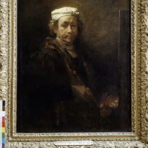 Rembrandt aged in front of an easel (1660)