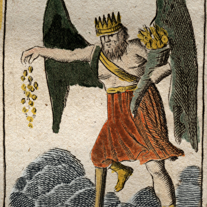 Representation of Plutus (Ploutos), god of wealth, he is crown and blind