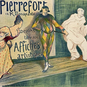 Reproduction of a poster advertising Pierrefort Artistic Posters, Rue Bonaparte