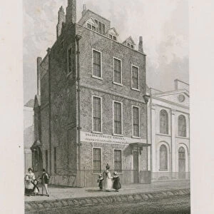 The residence of Sir Isaac Newton, St Martins Street, Leicester Square London (engraving)
