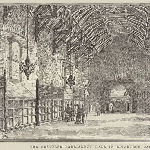 The Restored Parliament Hall in Edinburgh Castle (engraving)