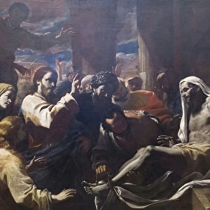 The resurrection of Lazarus, 17th century (oil on canvas)