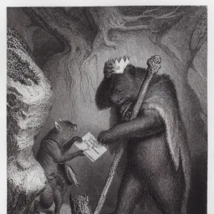 Reynard The Fox: Bruno acknowledged as King (engraving)