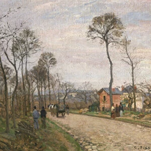 The Road from Louveciennes, 1870 (oil on canvas)