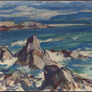 Rocks and Sea, Iona (oil on canvas)