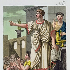 Roman Orator, from L Antica Roma, 1825 (colour litho)