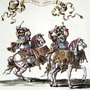 Roman timbaliers during the carousel given by King Louis XIV (1638-1715