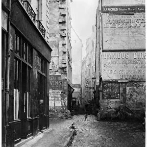Rue Tirechape, from rue de Rivoli, Paris, 1858-78 (b / w photo)