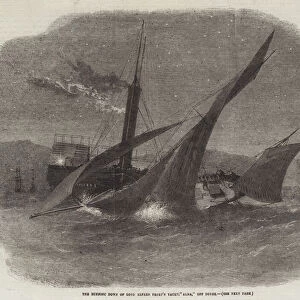 The Running down of Lord Alfred Pagets Yacht "Alma, "off Dover (engraving)
