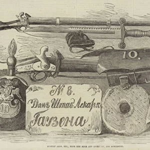 Russian Arms, etc, from the Alma and Inkerman, and Bomarsund (engraving)
