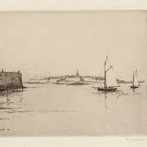 Saint-Malo Viewed from Dinard (Saint-Malo vu de Dinard), 1914 (etching)