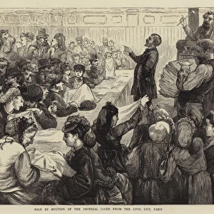 Sale by Auction of the Imperial Linen from the Civil List, Paris (engraving)