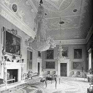 The Saloon at Saltram House, Devon, from The Country Houses of Robert Adam, by Eileen Harris, published 2007 (b/w photo)
