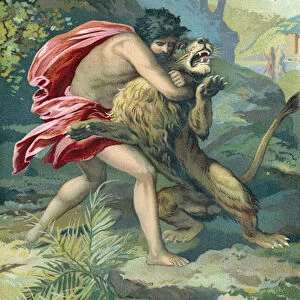 Samson and the lion