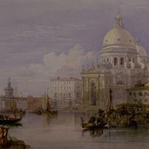 Santa Maria della Salute from the Grand Canal, Venice, 19th century (watercolour)