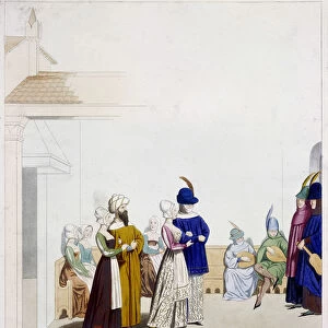 Scene of morals: Carnival scene - based on an Italian manuscript from the 15th century
