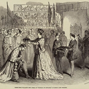 Scene from Wallaces New Opera of "Matilda of Hungary, "at Drury Lane Theatre (engraving)