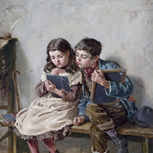 In School, 1883 (oil on canvas)