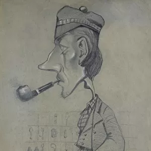 The Scotsman with a Pipe, 1857 (pencil & pastel on paper)