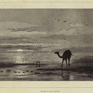 The Sea of Aral at Sunset (engraving)