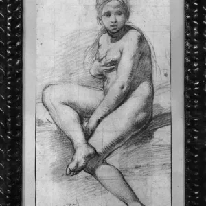 Seated woman (red chalk on paper)