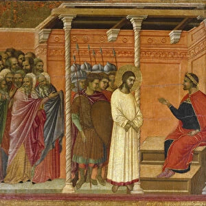 The second interrogation of Christ by Pontius Pilate - Back of the Maesta altarpiece
