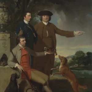 Self Portrait with Father and Brother, c. 1760-62 (oil on canvas)