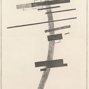 Sensation of the Motion and the Obstacle from "Suprematism: 34 Drawings", 1920 (litho)