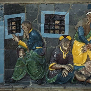 The Seven Works of Mercy, visiting the prisoners, 1526-1528) (low Terracotta relief)