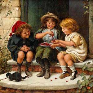 Sharing the Cherries, 1897 (oil on canvas)