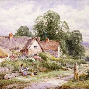 A Sheep Lane near Woburn, Bedfordshire, (pencil and watercolour)