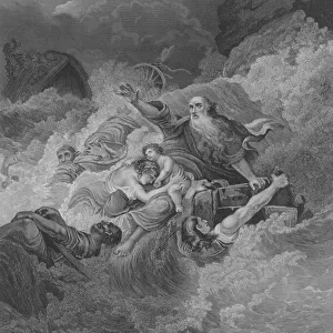 The Shipwreck of St Paul, Acts 27, Verse 1-44 (engraving)