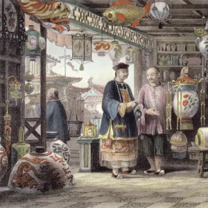 Showroom of a Lantern Merchant in Peking, from China in a Series of Views'