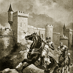 The Siege of Chaluz, illustration from Hutchinson