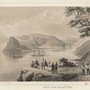 Simoda from Vandalia Bluff, 1855 (litho)