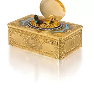 Singing-bird box, c. 1840 (gold, diamonds & enamel)