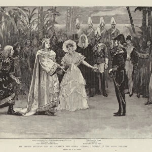 Sir Arthur Sullivan and Mr Gilberts New Opera, "Utopia, Limited, "at the Savoy Theatre (engraving)