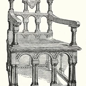 Sir Francis Drakes chair (engraving)
