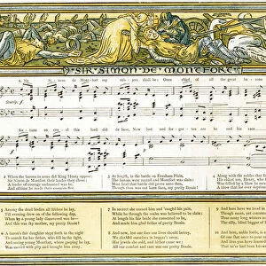Sir Simon de Montfort, song illustration from Pan-Pipes