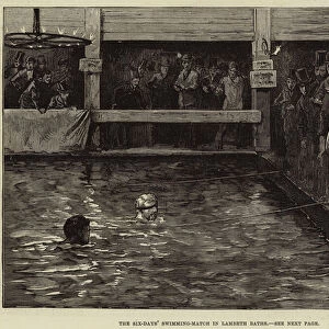 The Six-Days Swimming-Match in Lambeth Baths (engraving)