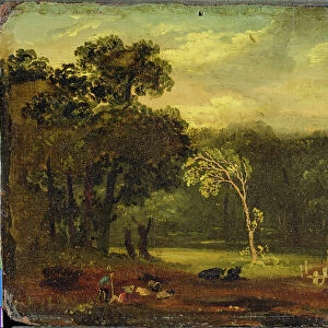 Sketch from Nature in Sion Park, 1819 (oil on card)