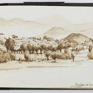 Sketchbook of watercolours, Drawings and Notes, Mexico, 1896-1898 (w / c)